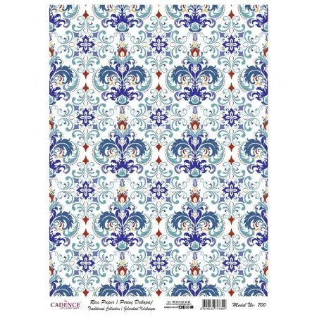 Model 700 Traditional Series Cadence Rice Decoupage Paper 30x42cm.