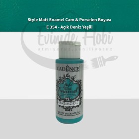 Cadence Enamel Mat Cam Porselen Boyası 354 Açık Deniz Yeşili 59ML