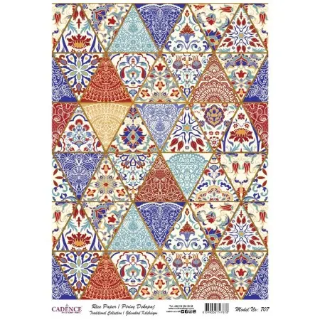 Model 707 Traditional Series Cadence Rice Decoupage Paper 30x42cm.
