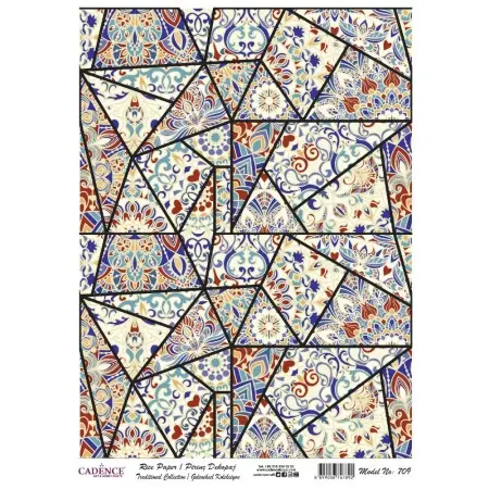 Model 709 Traditional Series Cadence Rice Decoupage Paper 30x42cm.