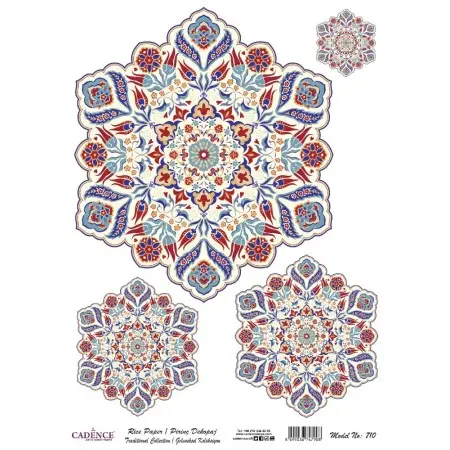 Model 710 Traditional Series Cadence Rice Decoupage Paper 30x42cm.