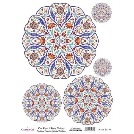 Model 711 Geleneksel Serisi Cadence Pirinç Dekopaj Kağıdı 30x42cm.