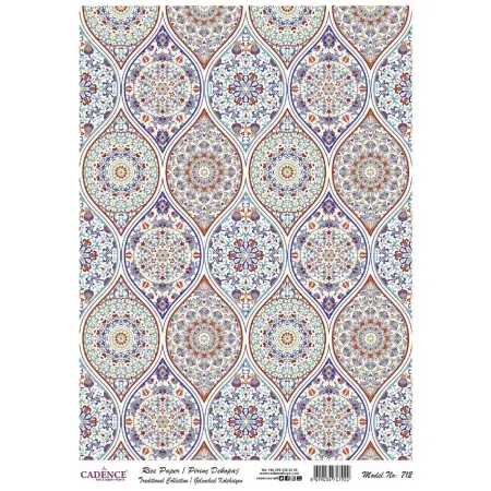 Model 712 Traditional Series Cadence Rice Decoupage Paper 30x42cm.