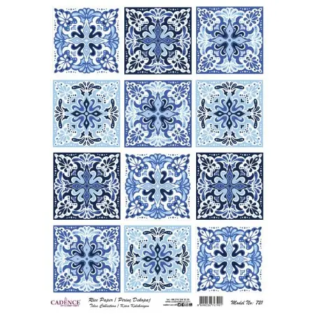 Model 721 Tile Series Cadence Rice Decoupage Paper 30x42cm.