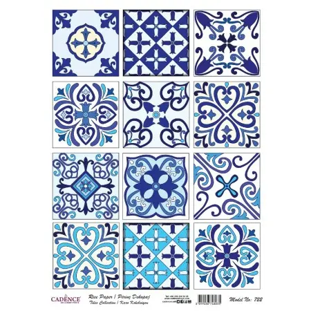 Model 722 Tile Series Cadence Rice Decoupage Paper 30x42cm.