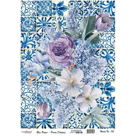 Model 731 Cadence Rice Decoupage Paper 30x42cm.