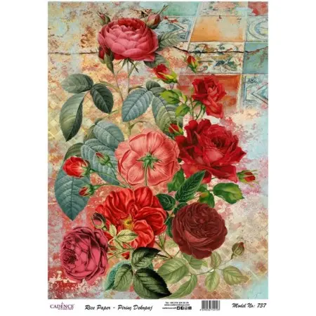 Model 737 Cadence Rice Decoupage Paper 30x42cm.