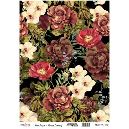 Model 742 Cadence Rice Decoupage Paper 30x42cm.