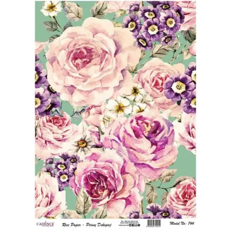 Model 744 Cadence Rice Decoupage Paper 30x42cm.