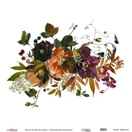 Model WFC001 Watercolor Flower Rice Paper Collection 60x62