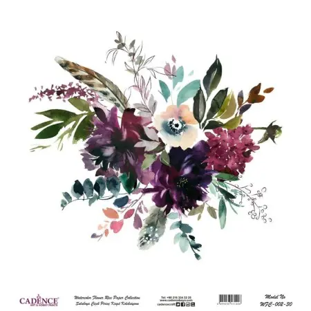 Model WFC002 Watercolor Flower Rice Paper Collection 90x92