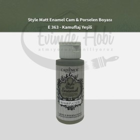 Cadence Enamel Mat Cam Porselen Boyası 363 Kamuflaj Yeşili 59ML