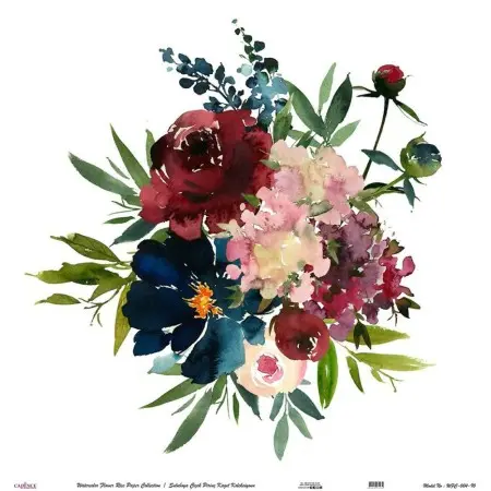 Model WFC004 Watercolor Flower Rice Paper Collection 60x62