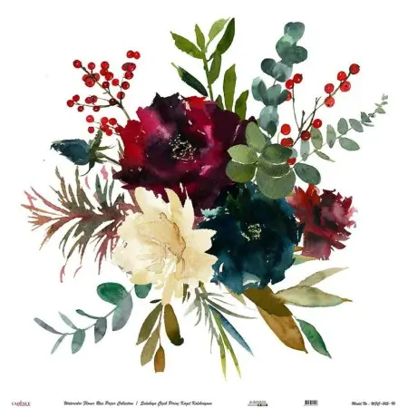 Model WFC005 Watercolor Flower Rice Paper Collection 60x62