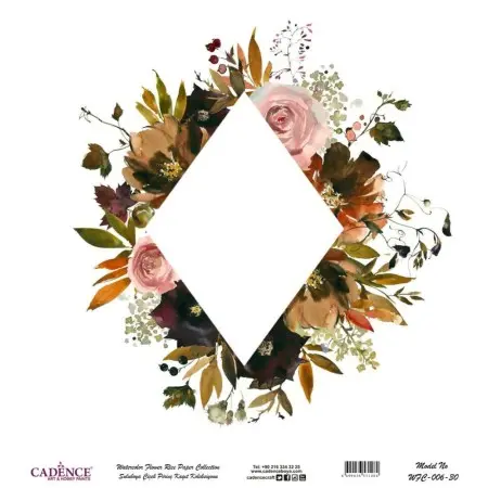 Model WFC006 Watercolor Flower Rice Paper Collection 30x32
