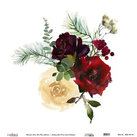 Model WFC007 Watercolor Flower Rice Paper Collection 30x32