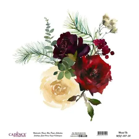 Model WFC007 Watercolor Flower Rice Paper Collection 90x92