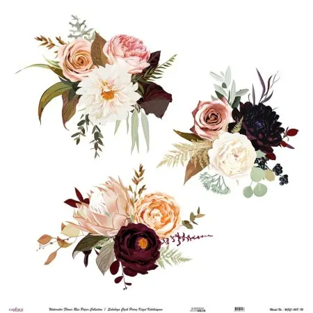 Model WFC008 Watercolor Flower Rice Paper Collection 60x62