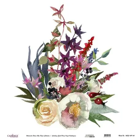 Model WFC009 Watercolor Flower Rice Paper Collection 30x32