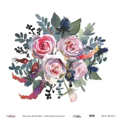 Model WFC010 Watercolor Flower Rice Paper Collection 30x32