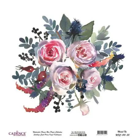 Model WFC010 Watercolor Flower Rice Paper Collection 90x92