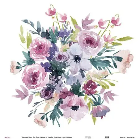 Model WFC011 Watercolor Flower Rice Paper Collection 60x62