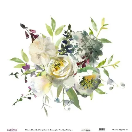 Model WFC012 Watercolor Flower Rice Paper Collection 30x32