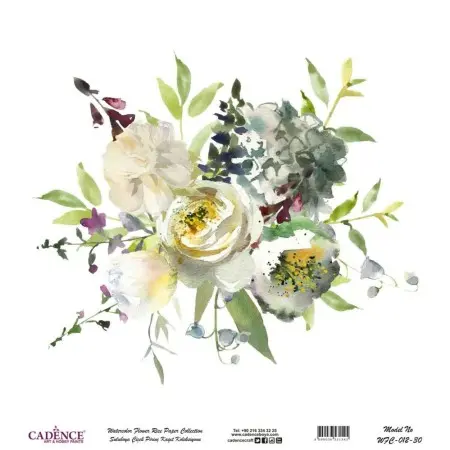 Model WFC012 Watercolor Flower Rice Paper Collection 90x92