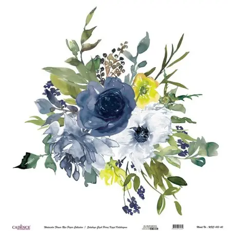 Model WFC013 Watercolor Flower Rice Paper Collection 30x32