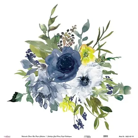 Model WFC013 Watercolor Flower Rice Paper Collection 60x62