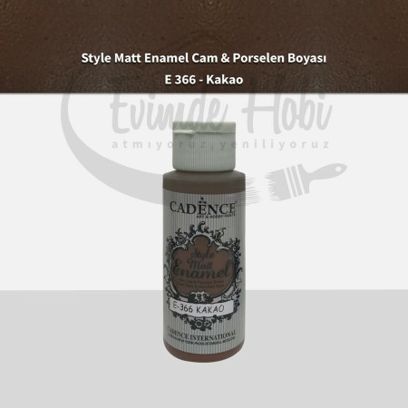 Cadence Enamel Mat Cam Porselen Boyası 366 Kakao 59ML