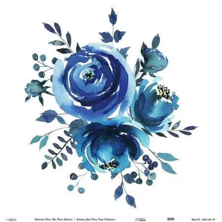 Model WFC014 Watercolor Flower Rice Paper Collection 60x62