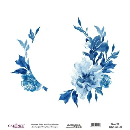 Model WFC015 Watercolor Flower Rice Paper Collection 90x92