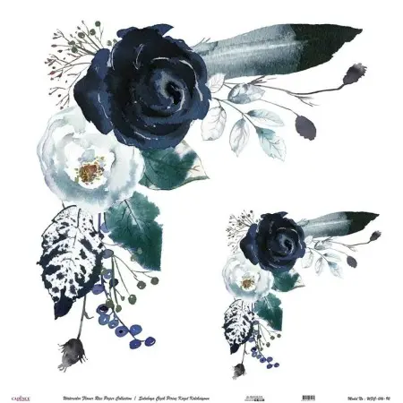 Model WFC016 Watercolor Flower Rice Paper Collection 60x62