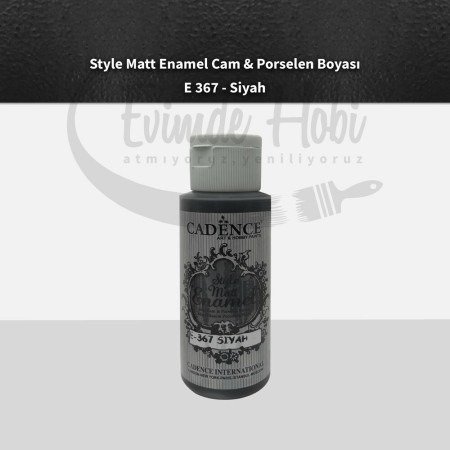 Cadence Enamel Mat Cam Porselen Boyası 367 Siyah 59ML