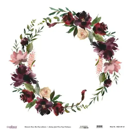 Model WFC021 Watercolor Flower Rice Paper Collection 30x32