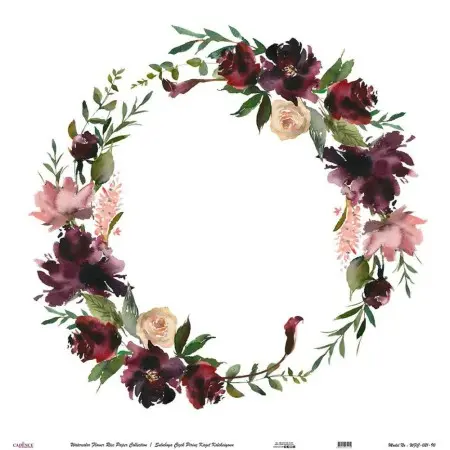Model WFC021 Watercolor Flower Rice Paper Collection 60x62
