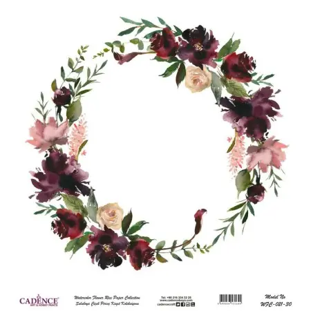 Model WFC021 Watercolor Flower Rice Paper Collection 90x92
