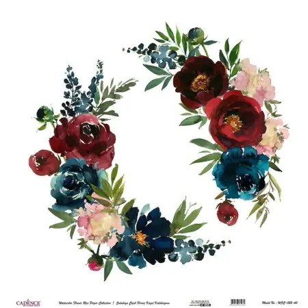 Model WFC022 Watercolor Flower Rice Paper Collection 30x32
