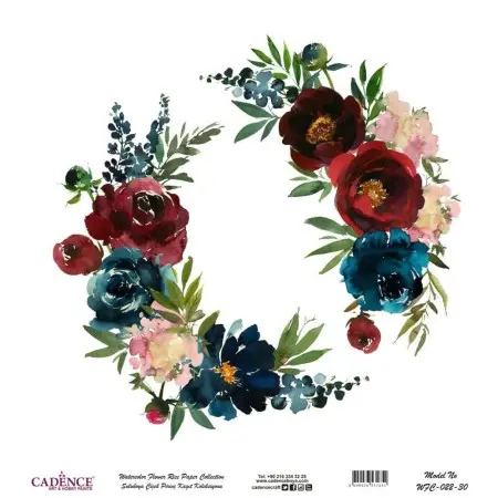 Model WFC022 Watercolor Flower Rice Paper Collection 90x92