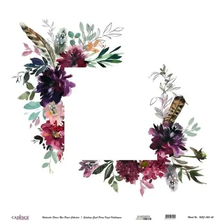 Model WFC023 Watercolor Flower Rice Paper Collection 30x32