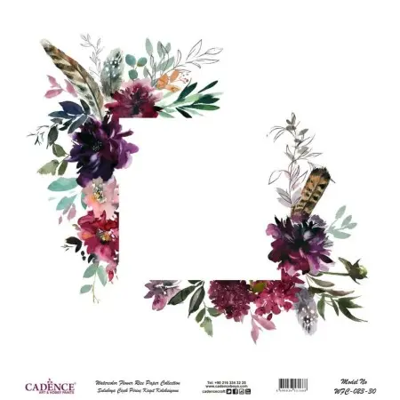 Model WFC023 Watercolor Flower Rice Paper Collection 90x92