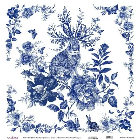 Model K003 Blue Shades of the Earth Rice Paper Decoupage 30x32