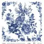 Model K003 Blue Shades of the Earth Rice Paper Decoupage 30x32