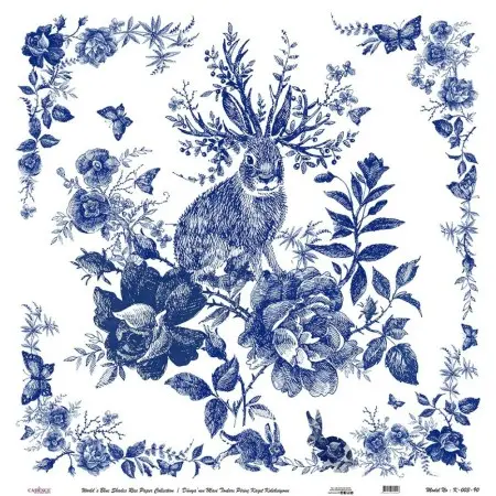 Model K003 Blue Shades of the Earth Rice Paper Decoupage 60x62