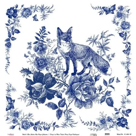 Model K004 Blue Shades of the Earth Rice Paper Decoupage 60x62
