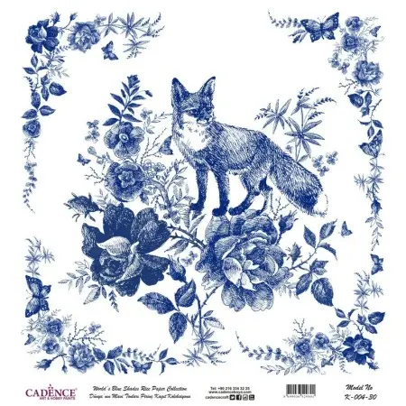 Model K004 Blue Shades of the Earth Rice Paper Decoupage 90x92