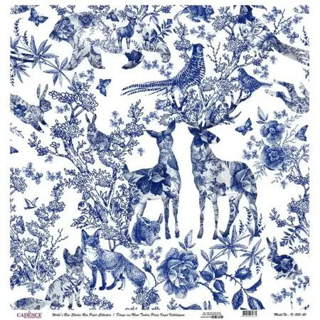 Model K005 Blue Shades of the Earth Rice Paper Decoupage 30x32