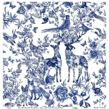 Model K005 Blue Shades of the Earth Rice Paper Decoupage 60x62
