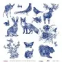 Model K006 Blue Shades of the Earth Rice Paper Decoupage 30x32
